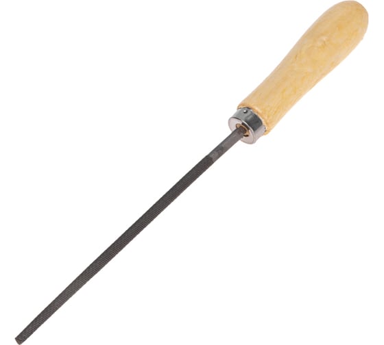 Напильник Kranz круглый 150 мм, деревянная ручка KR-12-4123