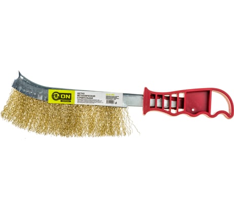 Металлическая строительная щетка ON с пластиковой ручкой  20-01-000