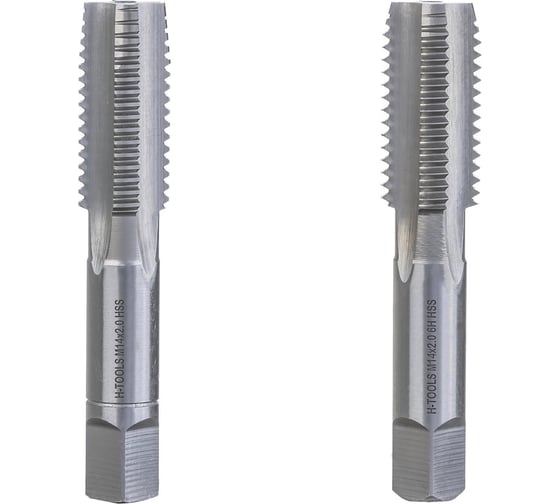 Метчик H-Tools М14, шаг 2.0мм, комплект из 2-х шт, DIN352 HSS-G 230140TXHT-2 1
