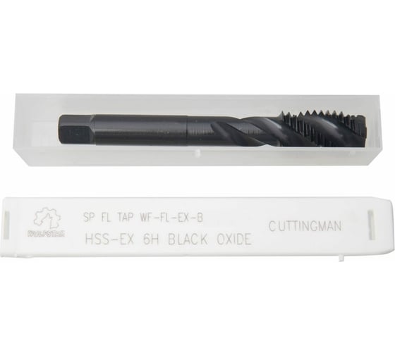 Машинно-ручной метчик WOLFSTAR M8,0х1,25 HSS-EX BLACK OXIDE, с винтовой канавкой, tn20812