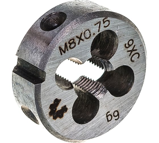 Метрическая плашка WOLFSTAR М8,0х0,75 9ХС Гост 9740 dr08075 1