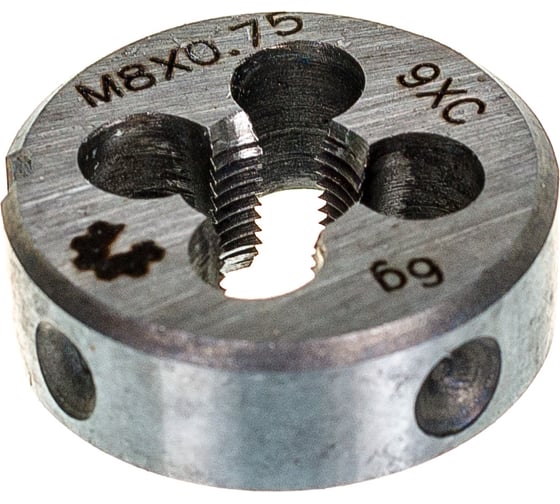 Метрическая плашка WOLFSTAR М8,0х0,75 9ХС Гост 9740 dr08075