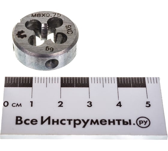 Метрическая плашка WOLFSTAR М8,0х0,75 9ХС Гост 9740 dr08075
