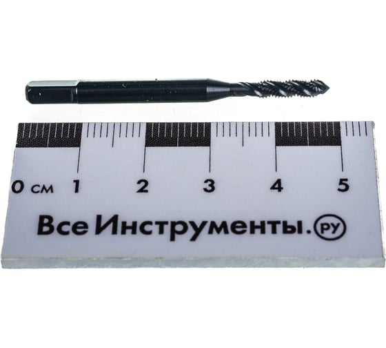 Машинно-ручной метчик WOLFSTAR M3,0х0,5 HSS-EX BLACK OXIDE, с винтовой канавкой, tn20305