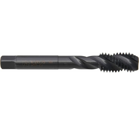 Машинно-ручной метчик WOLFSTAR M12х1,75 HSS-EX BLACK OXIDE, с винтовой канавкой, tn21217