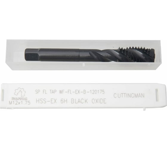 Машинно-ручной метчик WOLFSTAR M12х1,75 HSS-EX BLACK OXIDE, с винтовой канавкой, tn21217