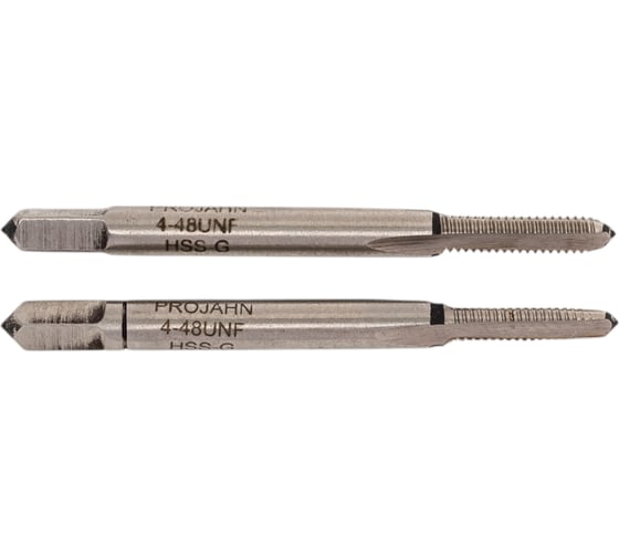 Ручные метчики PROJAHN UNF Nr. 4-48, HSS, DIN 2181, 2B, комплект из 2 штук 93404 1