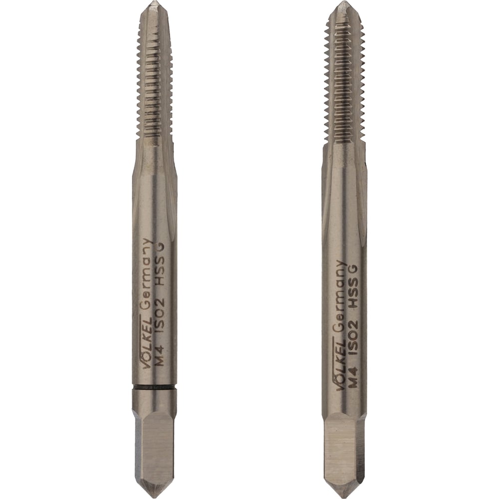 Метчик VOLKEL М4 шаг 0.5мм комплект из 2-х шт. DIN2181 HSS-G V26312 ...