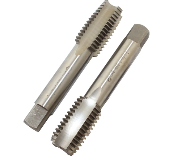 Метчик CNIC 1 1/8" BSW 55гр 9ХС дюймовый, ручной, к-т из 2-х шт. 7 ниток/дюйм 56469