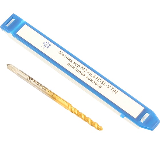 Метчик TLX М 2,0 0,4 м/р.HSSЕ-V GV3 винтовая канавка, покрытие TiN ISO 529 74567