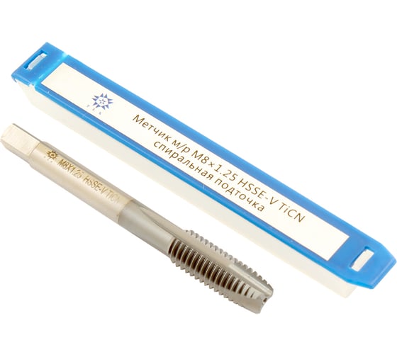 Метчик TLX М 8,0 1,25 м/р.HSSЕ-V GV3 спиральная подточка, покрытие TiСN ISO 529 74591