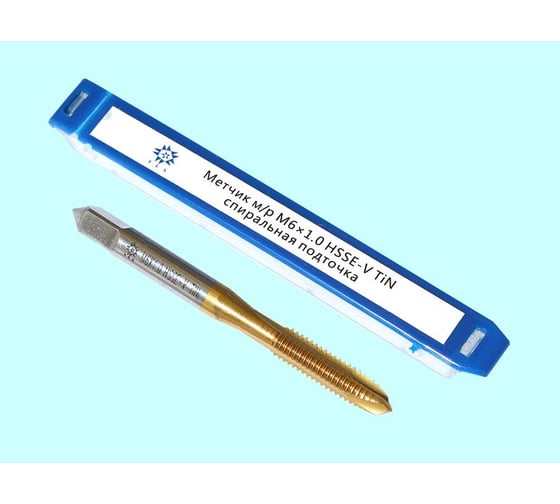 Метчик TLX М 6,0 1,0 м/р.HSSЕ-V GV3 спиральная подточка, покрытие TiN ISO 529 74581 1