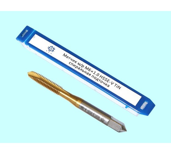 Метчик TLX М 6,0 1,0 м/р.HSSЕ-V GV3 спиральная подточка, покрытие TiN ISO 529 74581