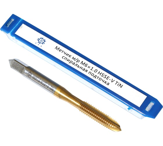 Метчик TLX М 6,0 1,0 м/р.HSSЕ-V GV3 спиральная подточка, покрытие TiN ISO 529 74581