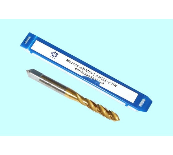 Метчик TLX М 6,0 1,0 м/р.HSSЕ-V GV3 винтовая канавка, покрытие TiN ISO 529 74572 1
