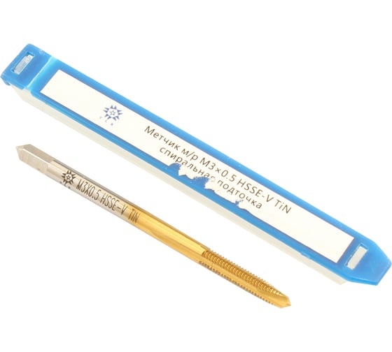 Метчик TLX М 3,0 0,5 м/р.HSSЕ-V GV3 спиральная подточка, покрытие TiN ISO 529 74578