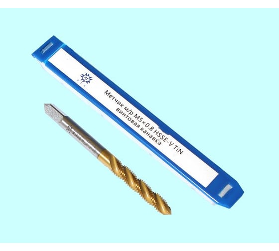 Метчик TLX М 5,0 0,8 м/р.HSSЕ-V GV3 винтовая канавка, покрытие TiN ISO 529 74571 1