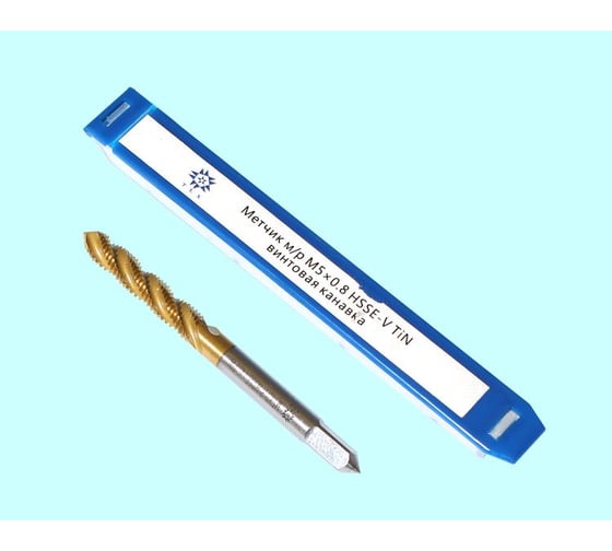 Метчик TLX М 5,0 0,8 м/р.HSSЕ-V GV3 винтовая канавка, покрытие TiN ISO 529 74571