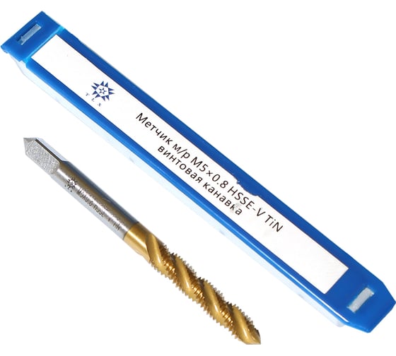 Метчик TLX М 5,0 0,8 м/р.HSSЕ-V GV3 винтовая канавка, покрытие TiN ISO 529 74571
