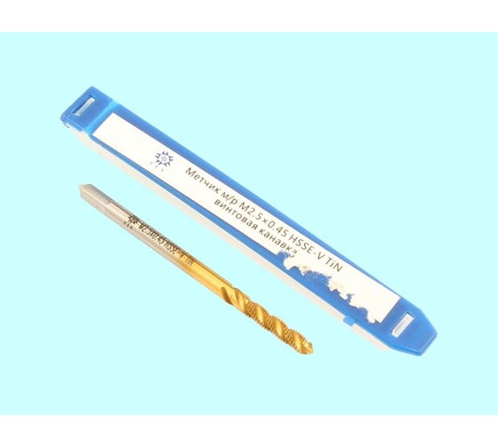 Метчик TLX М 2,5 0,45 м/р.HSSЕ-V GV3 винтовая канавка, покрытие TiN ISO 529 74568 1