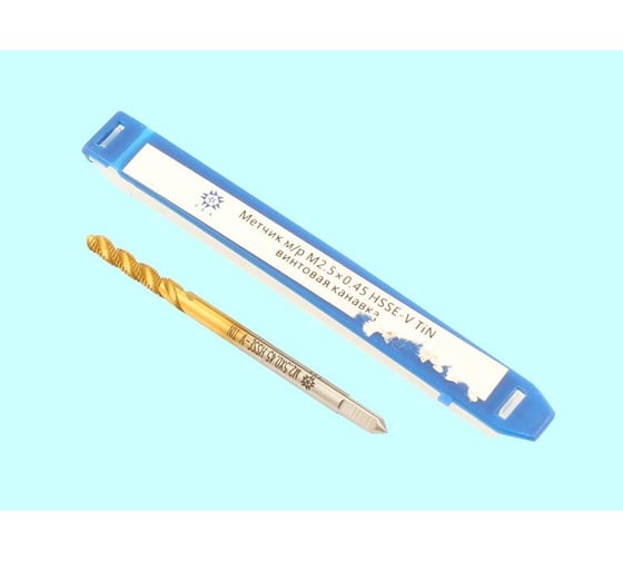 Метчик TLX М 2,5 0,45 м/р.HSSЕ-V GV3 винтовая канавка, покрытие TiN ISO 529 74568