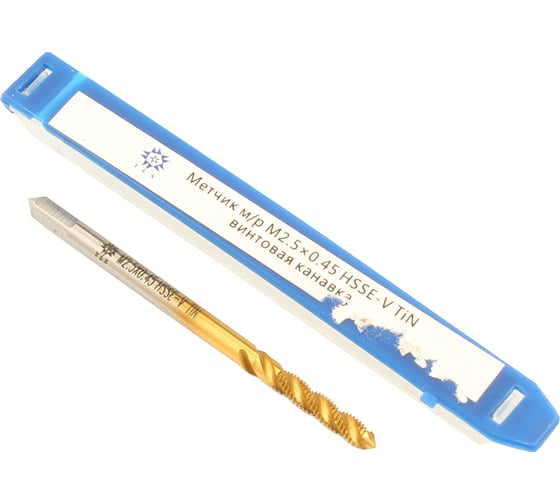 Метчик TLX М 2,5 0,45 м/р.HSSЕ-V GV3 винтовая канавка, покрытие TiN ISO 529 74568