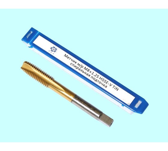 Метчик TLX М 8,0 1,25 м/р.HSSЕ-V GV3 спиральная подточка, покрытие TiN ISO 529 74582