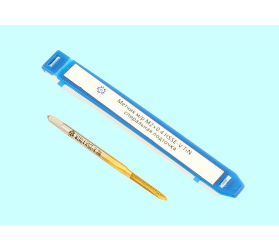 Метчик TLX М 2,0 0,4 м/р.HSSЕ-V GV3 спиральная подточка, покрытие TiN ISO 529 74576 1
