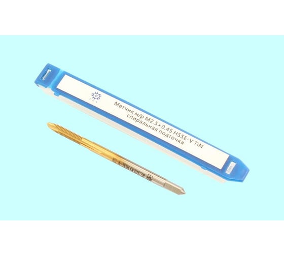 Метчик TLX М 2,5 0,45 м/р.HSSЕ-V GV3 спиральная подточка, покрытие TiN ISO 529 74577