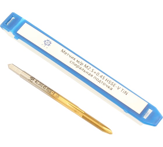 Метчик TLX М 2,5 0,45 м/р.HSSЕ-V GV3 спиральная подточка, покрытие TiN ISO 529 74577