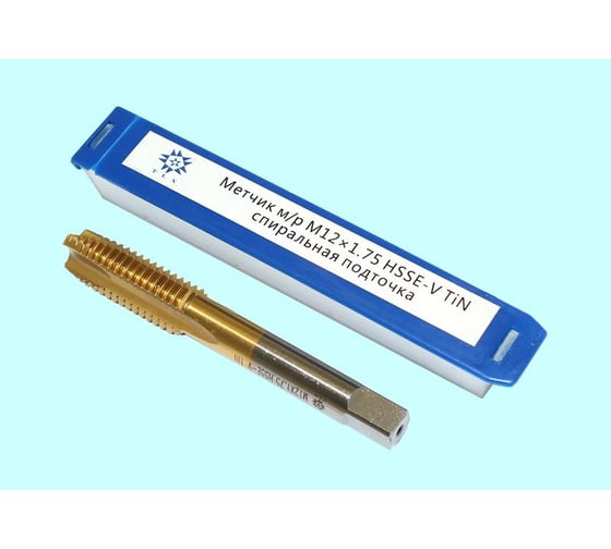 Метчик TLX М12,0 1,75 м/р.HSSЕ-V GV3 спиральная подточка, покрытие TiN ISO 529 74584