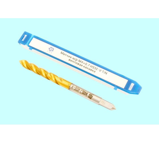 Метчик TLX М 4,0 0,7 м/р.HSSЕ-V GV3 винтовая канавка, покрытие TiN ISO 529 74570