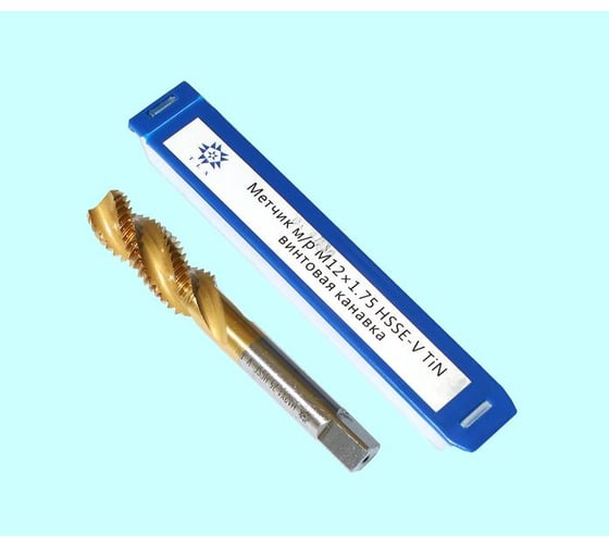 Метчик TLX М12,0 1,75 м/р.HSSЕ-V GV3 винтовая канавка, покрытие TiN ISO 529 74575