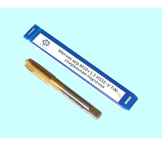 Метчик TLX М10,0 1,5 м/р.HSSЕ-V GV3 спиральная подточка, покрытие TiN ISO 529 74583