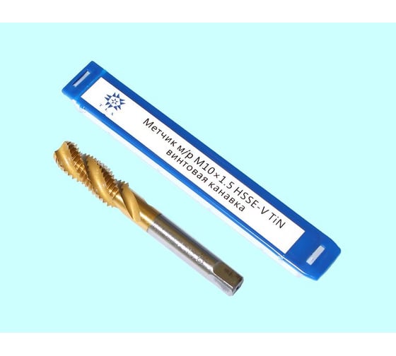 Метчик TLX М10,0 1,5 м/р.HSSЕ-V GV3 винтовая канавка, покрытие TiN ISO 529 74574