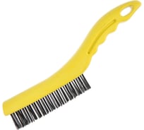 Металлическая щетка TUNDRA ручная закаленная проволока, пластиковая рукоятка, 4-рядная 3110016