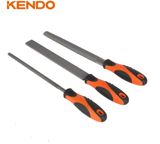 Набор рашпилей KENDO 200 мм, 3 шт. 85117