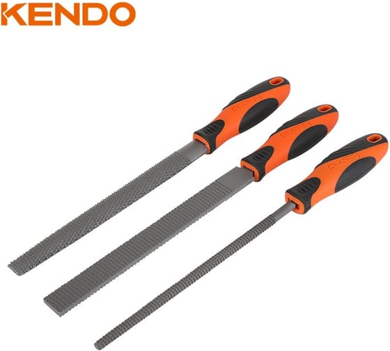 Набор рашпилей KENDO 200 мм, 3 шт. 85117