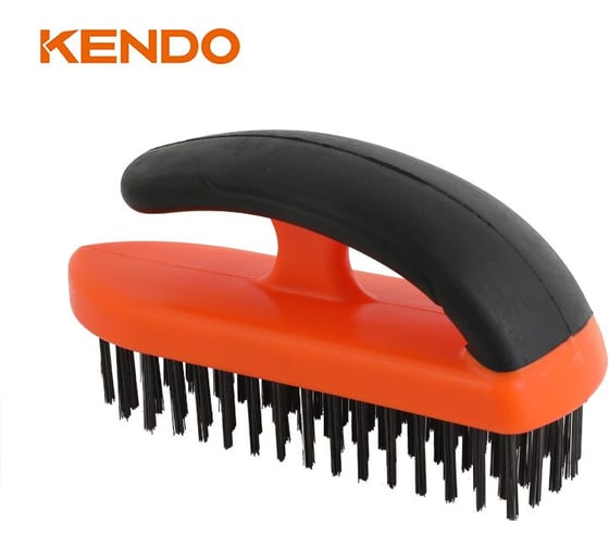 Щетка по металлу в пластмассовом корпусе KENDO 5-рядная 31402