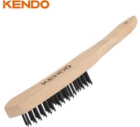 Корщетка из оцинкованной стали с деревянной ручкой KENDO 5-рядная 31503