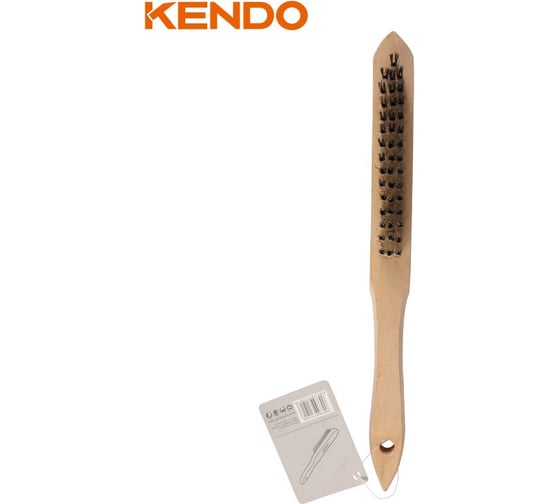Корщетка из оцинкованной стали с деревянной ручкой KENDO 5-рядная 31503