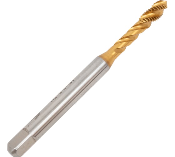 Метчик New Century M5x0.8, Alpha-TAP, DIN371, HSS (M2), со спиральной канавкой, покрытие TiN T8804286