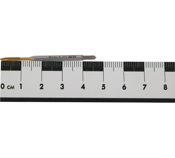 Метчик New Century M2x0.4, Alpha-TAP, DIN371, HSS (M2), со спиральной подточкой, покрытие TiN T8814136