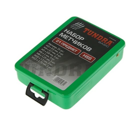 Набор метчиков  ТУНДРА М3 - М12, 21 шт. 2705965