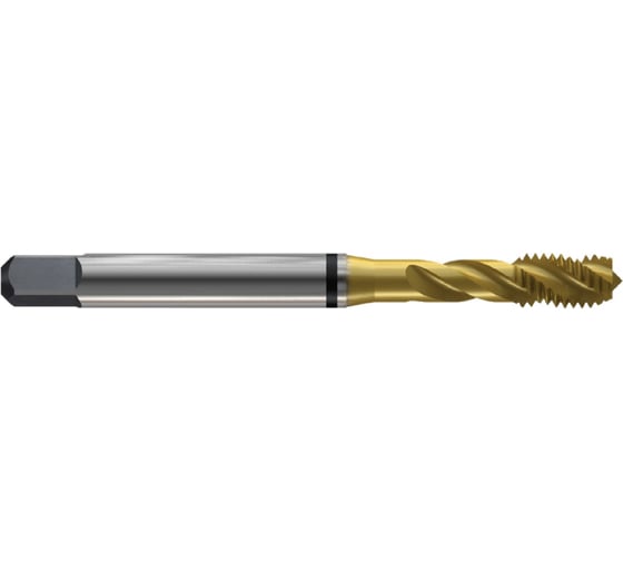 Метчик New Century M3.5x0.6, Alpha-TAP, DIN371, HSS (M2), со спиральной канавкой, покрытие TiN T8804226 1