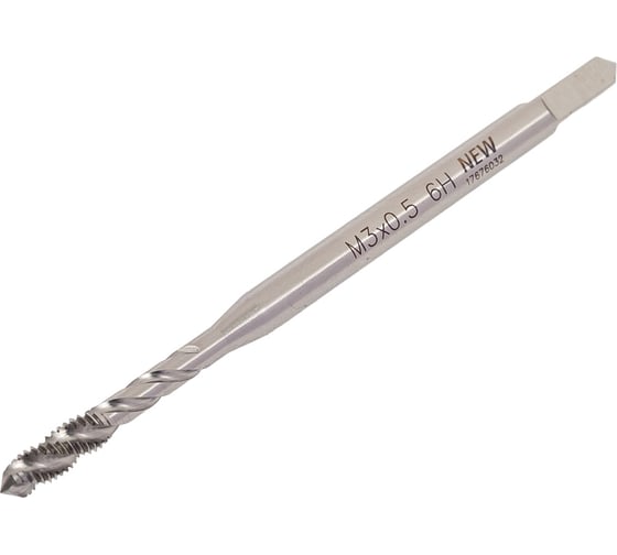 Метчик New Century M3x0.5, Alpha-TAP, DIN371, HSS (M2), со спиральной канавкой, покрытие TiN T8804206