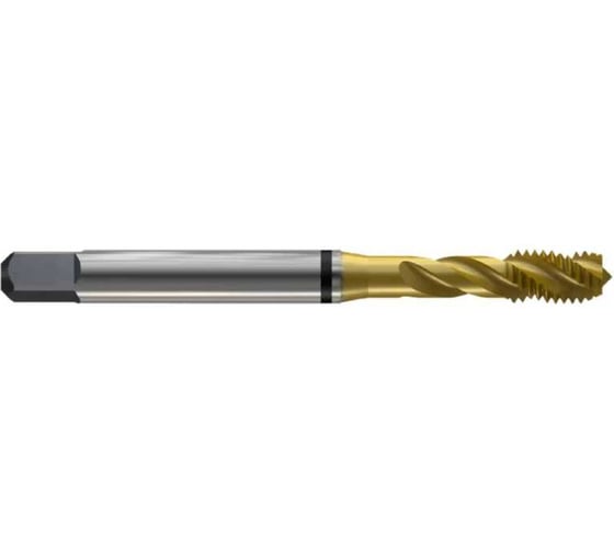 Метчик New Century M3x0.5, Alpha-TAP, DIN371, HSS (M2), со спиральной канавкой, покрытие TiN T8804206