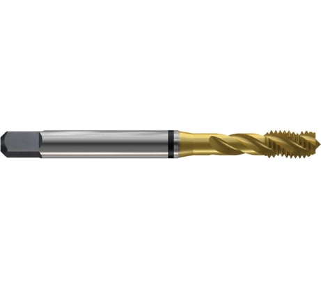 Метчик New Century M2x0.4, Alpha-TAP, DIN371, HSS (M2), со спиральной канавкой, покрытие TiN T8804136