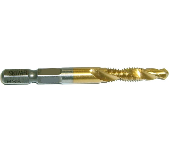 Сверло-метчик (М8х1.25х70 мм; HSS-TiN) SKRAB 33808