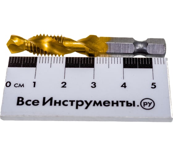 Сверло-метчик (М8х1.25х58 мм; HSS-TiN) SKRAB 33828
